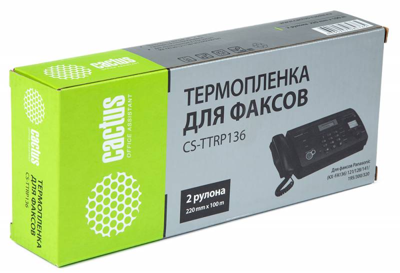 Термопленка CACTUS CS-TTRP136 для факсов Panasonic (KXF-A136) FP10х/121/128/141/195/2хх/300/302/320/