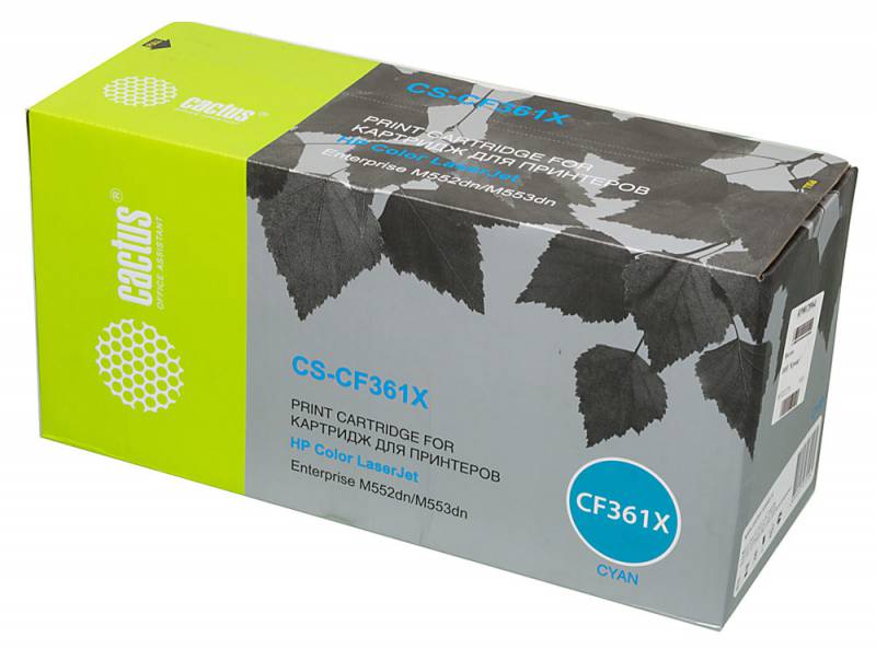 Картридж Cactus CS-CF361X голубой для HP CLJ M552dn/M553dn (9500стр.)