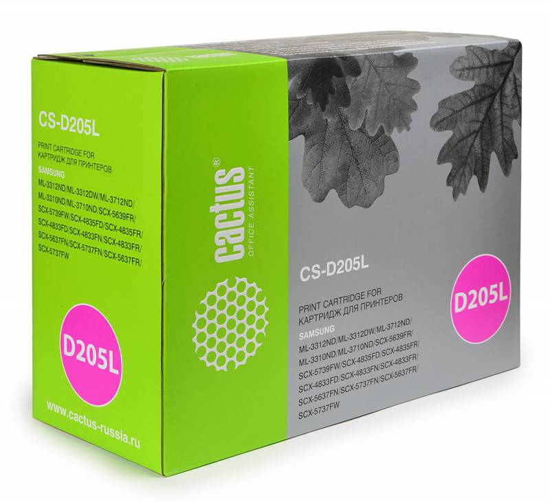 Картридж CACTUS CS-D205L для принтеров SAMSUNG ML-3310/ML-3710/SCX-5637/SCX-4833,5000стр