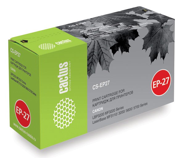 Картридж CACTUS CS-EP27 для принтеров CANON LBP3200 MF3220 Series LaserBase MF3110/3200/5600/5700 Se