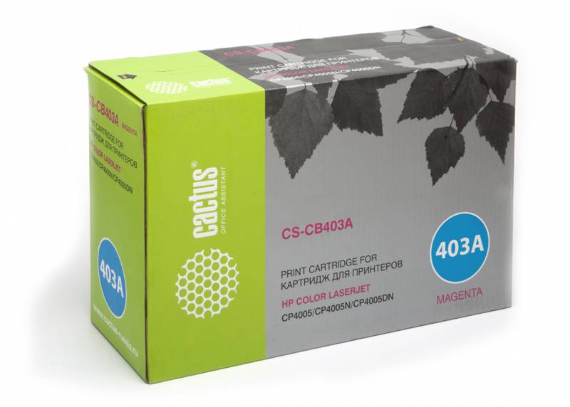 Картридж CACTUS CS-CB403A  для принтеров HP CLJ CP4005, пурпурный,7500стр